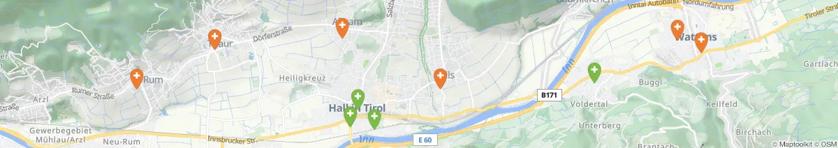 Kartenansicht für Apotheken-Notdienste in der Nähe von Mils (Gemeinde, Tirol) (95)
